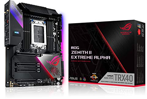 ASUS ROG Zenith II Extreme Alpha TRX40 Gaming AMD Ryzen Threadripper sTRX4 EATX Scheda madre con 16 fasi di alimentazione Infineon, PCIe 4.0, Wi-Fi 6
