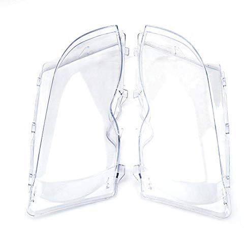 Aramox Lentes de faro de coche, 2 piezas Cubierta de lente transparente de faro izquierdo y derecho para serie 3 E46 01-05 Estiramiento facial 63126924043 63126924044