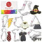 Hexerei und Zauberei Ausstechformen, 7-teiliges Set, hergestellt von Ann Clark USA, Robe, Krawatte, Eule, Blitzbolzen, Hexenhut und mehr