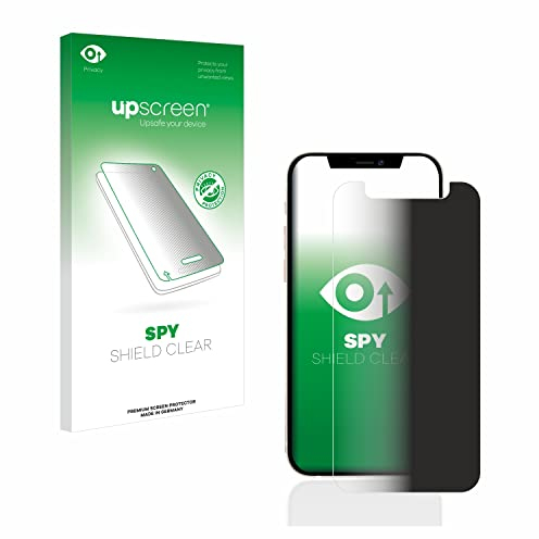 upscreen Anti-Spy Blickschutzfolie für Apple iPhone 12 mini Made in Germany, Privacy Screen Displayschutz-Folie [Sichtschutz, Blaulichtfilter]