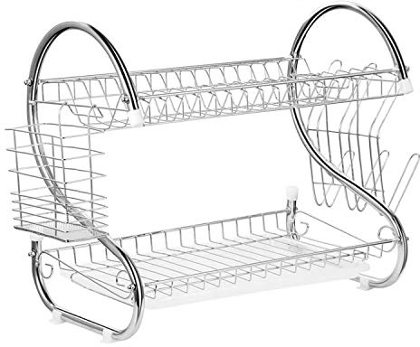 Maestro Dish Drying Rack 38 cm MR-1025-38 Silver