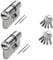 Elrozo Nikai Zylinderschloss 60mm 30/30 70mm 35/35-80mm 40/40-90mm 45/45 Tür Wählbar Knaufzylinder Profilzylinder Neu (2er Set Profilzylinder Gleichschließend, 90mm 45/45)