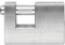 CABLEPELADO Candado de latón macizo rectangular, Candado de seguridad rectangular, de latón plateado, 70 mm, Plateado, Material Latón Macizo, Incluye 2 llaves
