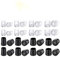 16 Paar High Heels Protektoren, STARVAST Absatzstopper aus Gummi, Ersatz für Fersen, 4 verschiedene Größen für Hochzeit oder im Freien, Schwarz und Weiß