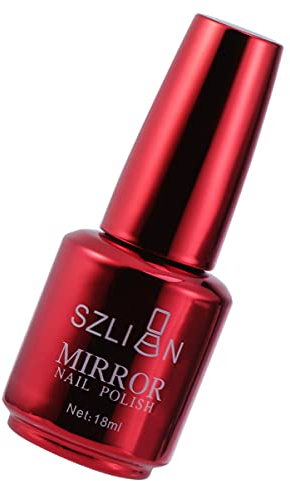 Minkissy Spiegel Nagellack Metallic Farbe Nail Art Gel Wunderschöne Nail Art Dekoration für Frauen (Wein Rot)