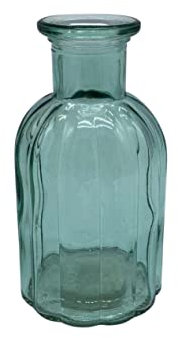 CHICCIE Glasvase Vintage türkis 8x8x14cm - Tischvase