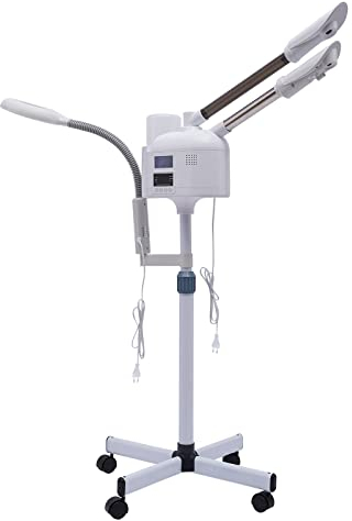 Gesichts Sprayer Gesichtsdampfer Ozon Bedampfer, Lupenleuchte 2-in-1-Gesichtsdampfer für Feuchtigkeitsspend und Hautpflege, Schönheit Instrument,für Zuhause Salon Spa