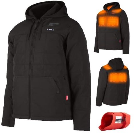 Milwaukee Unbekannt M12HPJBL2-0 12 V Thermal Quilted Jacket Men Black Without Battery and Charger Various Designs, S-XXL