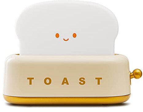 LEDHOLYT Toast Bread Night Light for Kids, Creative Toaster Table Lamp, Cute Room Decor Desk Light for Bedroom, Bedside, Living Room, Dining Room, Desktop Decorations, Gifts.