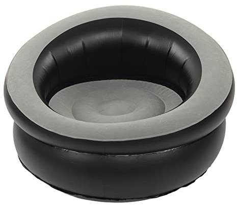 Jeanoko Aufblasbarer Sessel für Sofa, aufblasbar, umweltfreundlich, ergonomisches Design, schnell aufblasbar, leicht, für Büro (grau)