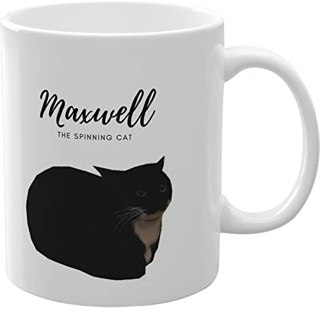 Cat Coffee Mugs,11.8 Oz. Maxwell The Cat Meme Coffee Cup | Novelty Morning Pottery Milk Latte Mugs and Painted Pattern Unique for Women