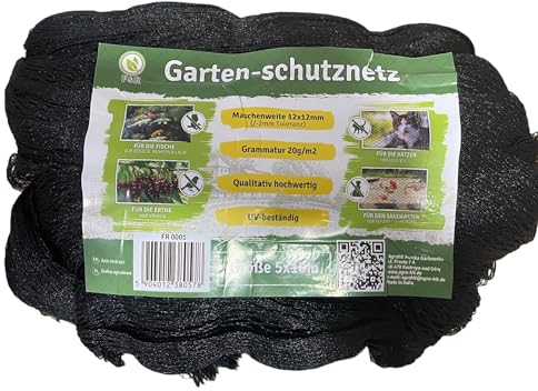 F & R Gartennetz, Teichnetz, Vogelschutz-Netz, Pool Netz, Obstbaumnetz, Vogelabwehr-Netz, Laubnetz 20g/m² (4x5m)
