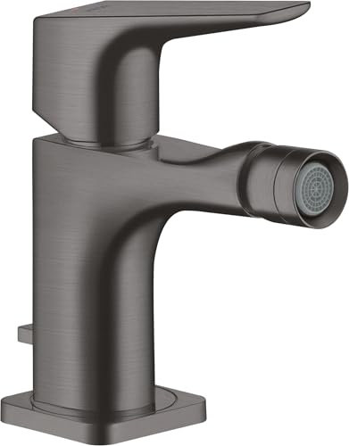 hansgrohe AXOR Citterio E Mitigeur monocommande de bidet avec béquille et garniture de vidage, 36121340, 36121340, Colorazione: Brushed Black Chrome