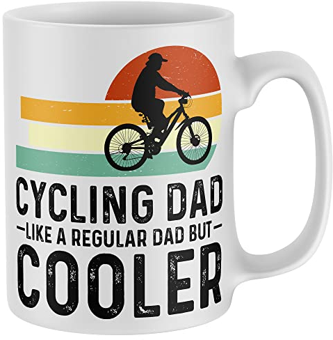 Purple Print House Cycling Dad Mug Funny Bike Riding Dad Cup Gifts for Grandads