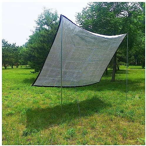 Filet D'Ombrage en Aluminium, Toile Ombrage Rectangulaire Ajourée Argentée avec Oeillets Tissu D'Ombrage, Réfléchissant Anti UV 85%, 1m 2m 3m 4m Filet Protection Solaire pour Voiture/Chien/Serre (Siz