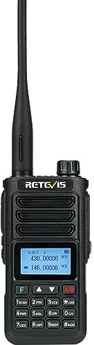 Retevis RA89 Ham Radio, Dual Band Amateur Radio Communication, IP68 Waterproof, 1750Hz Repeater Compatible Long Distance Walkie Talkie, VFO, Type-C Rechargeable(1 Pcs, Black)