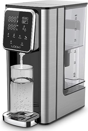 Looki Dispensador de agua caliente 3.0L - 2600W - Pantalla táctil - Función de leche - Dispensador de agua caliente - Hervidor instantáneo - Toque de agua caliente