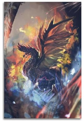 VZRSQZK Monster Hunter Poster, dekoratives Gemälde, Leinwand, Wandposter und Kunstdruck, modernes Familienschlafzimmer-Dekor-Poster, 20 x 30 cm