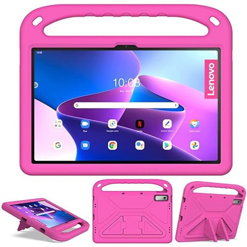 Kids Case For Lenovo Tab P11 (2nd Gen) TB350FU 11.5-Inch, EVA Foam Lightweight Shockproof Duarable, Tablet Cover with Handle Stand Case For Children Firendly, Pink
