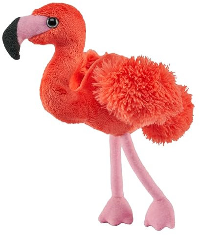 Wild Republic Pocketkins Eco Flamant Rose, Animal en Peluche, 12 cm, Jouet en Peluche, Fabriqué à partir de Matériaux Recyclés, Écologique