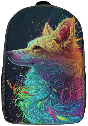 HIXIP School Student Backpack Hund Backpacks Big 3D Printed Children's School Backpack Bookbag for Kids Travel Rucksacks Book Bags Kids School Bag 17inch