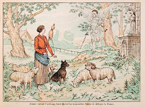 MSTECO Berühmt Leinwand Wandbild Kunstdruck Leinwand Malerei Poster Abbildung Aus Dem Buch Joan of Arc Von Paul De Semant für Flurdekoration 60x90cm