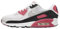 Nike Air Max 90, Sneaker Donna, White Light Silver Aster Pink Black, 37.5 EU