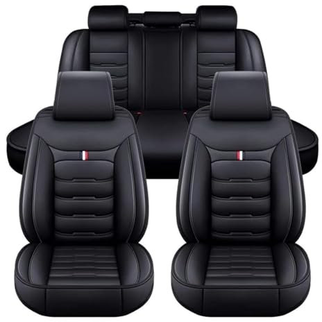 CLKYHJKD Auto Sitzbezüge für VW Tiguan Allspace Tiguan L LWB 2017~2023 7-Sitzer, Leder Autositzbezug Sitzbezügesets Sitzüberzug Schonbezüge, 5 Sitzer Sitzkissen Innenraum Sitzauflagen Sitzschoner