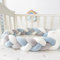 Geflochtenes Seitenschläferkissen, 3 Aktien Babybett Kantenschutz Bettumrandung Knotenkissen, Geflochten Kuschelkissen Kinder Kissen Deko, geflochten Stillkissen Zierkissen