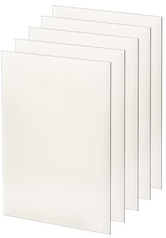 Kratki Kaminglas & Ofenglas Satz mit 5 Stück 260 x 280 mm hitzebeständige Kaminscheibe mit Temperaturbeständig bis 660 Degree C Stärke 4 mm Glasplatte für Kaminofen
