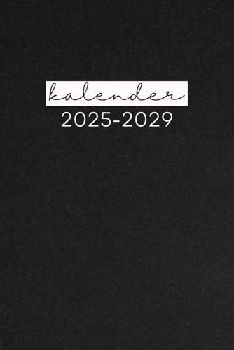 kalender 2025-2029: 5 jahres planer 60 Monate | Taschenkalender Monatsplaner 1 Monat auf 2 Seiten