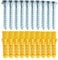M10x50mm Heavy Duty Masonry Brick Wall Fixing Plug + Coach Screw Zinc Plated,Strong Nylon Wall Plug Steel Bolt KIt for Tv Bracket Aerial Mast Sky Dishes Shelves Mounting (10)