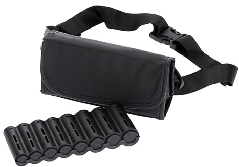 OGANAZI Geldbörse mit Münzspender Schwarz Kellnertasche Gürteltasche mit Münzensortierer und Organizer für Kellner Busfahrer Taxifahrer, Verstellbarer Gürtel, 8 Fächer für Münzen (21,3x7x10,3 cm)