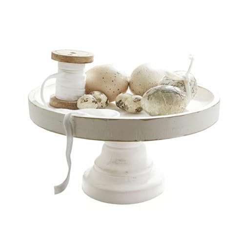 Loberon Etagere Loissard, Handbemalt, Rustikaler Charme, Schlichte Eleganz, Robuste Konstruktion, Tischdekoration, Tannenholz, antikweiß