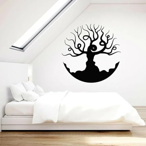 GAIZHEWO Pianta creativa Albero della vita Adesivo da parete in vinile Camera da letto Sala giochi Studio di yoga Soggiorno Murale rimovibile