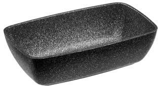 APS 30508 Schale GN 1/4 FROSTFIRE, Aluminium, Antihaftbeschichtung, 26,5 x 16,2 cm, Höhe 7,5 cm, 2 Liter, schwarz-silber