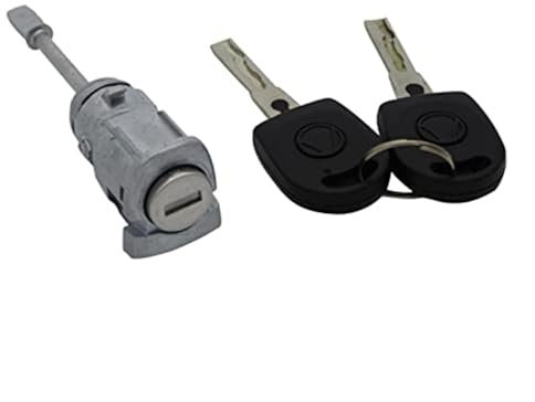 Jodriva 6L3837167B Cilindro DE Barril DE Cerradura DE Puerta Izquierda, for VW, for Seat, Ibiza Cordoba, for Caddy, Bloqueo del Interruptor de Encendido del Coche