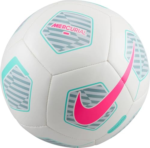 Nike Unisex Nk MERC Fade-Fa24 Fußball, White/Ocean Cube/Pink Blast, 5
