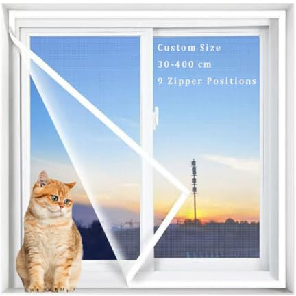 Zanzariera a prova di gatto, zanzariera anti-insetti, rete di sicurezza per finestre da balcone, per persiane, finestre scorrevoli, finestre a battente