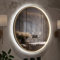 ARTETHYS Bathroom Mirror with Dual LED Lights, 600mm LED Bathroom Mirror Wall Mounted, Vanity Makeup Illuminated Mirrors with 3 Colour Temperature Demister Touch Control, IP44