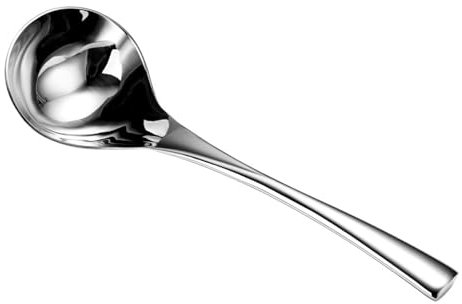 Eficaz Kitchen - Cucharón grande de acero inoxidable con mango largo para agitar fácilmente