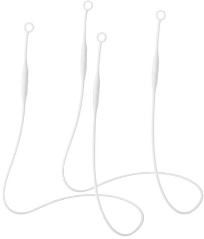 Dimeho 2pcs Earplug Lanyard Tug-Resistant Safety Cord Soft Durable Flexible Premium Silicone Cord Works with Most Earplugs with Removable Tips Compatible