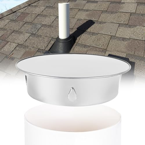 Couvercle Pour Cheminée, Bouchon Tuyau de Poele, Hotte de Cheminée en Acier Inoxydable, Capuchon Anti-Pluie pour Cheminée, Cache pour Tuyau De Poêle ø150 mm
