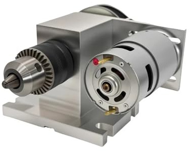 Toplionace Taladro de Banco con Motor Mini 775 - Taladro de Precisión de 24V CC, Motor Eléctrico para Corte, Rectificado y Fresado.
