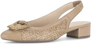 Gabor Damen Slingpumps, Frauen Pumps,Lack,braun,klassisch,f,Komfort-Mehrweite,modisch,orthopaedisch,einlege-Sohlen,Sand/steppa,38.5 EU / 5.5 UK