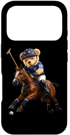 Hülle für iPhone 17 Pro Cool Teddy Bear Playing Horse Polo Game Illustration Graphic