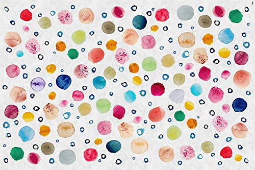 Vilber Kids Dots Teppich, Vinyl, Mehrfarbig, 153 x 230 x 0.2 cm
