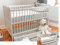 White Wooden Full Size 140x70cm Baby Cot Bed with Drawer and a Mattress