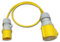 110V Adapter 16a Plug to 32a Coupler Socket 1 Meter Lead Yellow Cable
