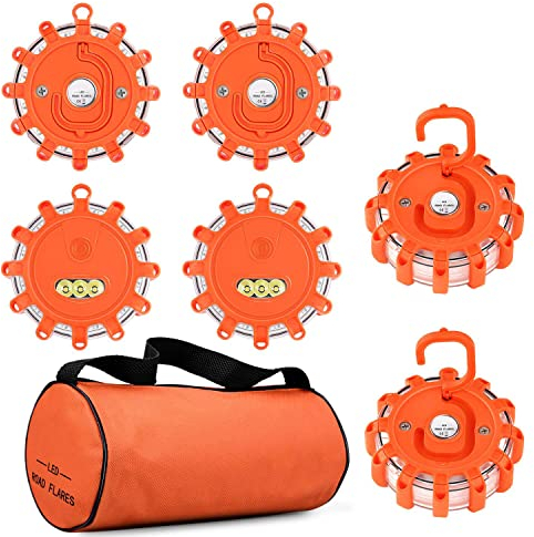 Tobfit Gyrophare Balise De Signalisation lumineuse LED Lampe d'Avertissement Clignotant Eclairage d'urgence Voiture (6)